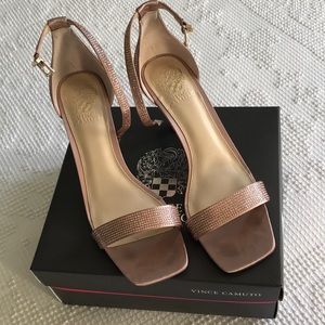 Vince Camuto pink rhinestone heels